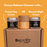 Award Winning Balance Cleanser with Day or Night Cream Duo