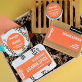 Orange Eco-Friendly Soap, Lip & Hair Gift Set For Soft Water