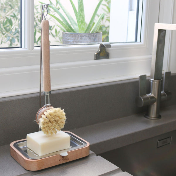 Eco Living Washing Up Dish Brush & Stand