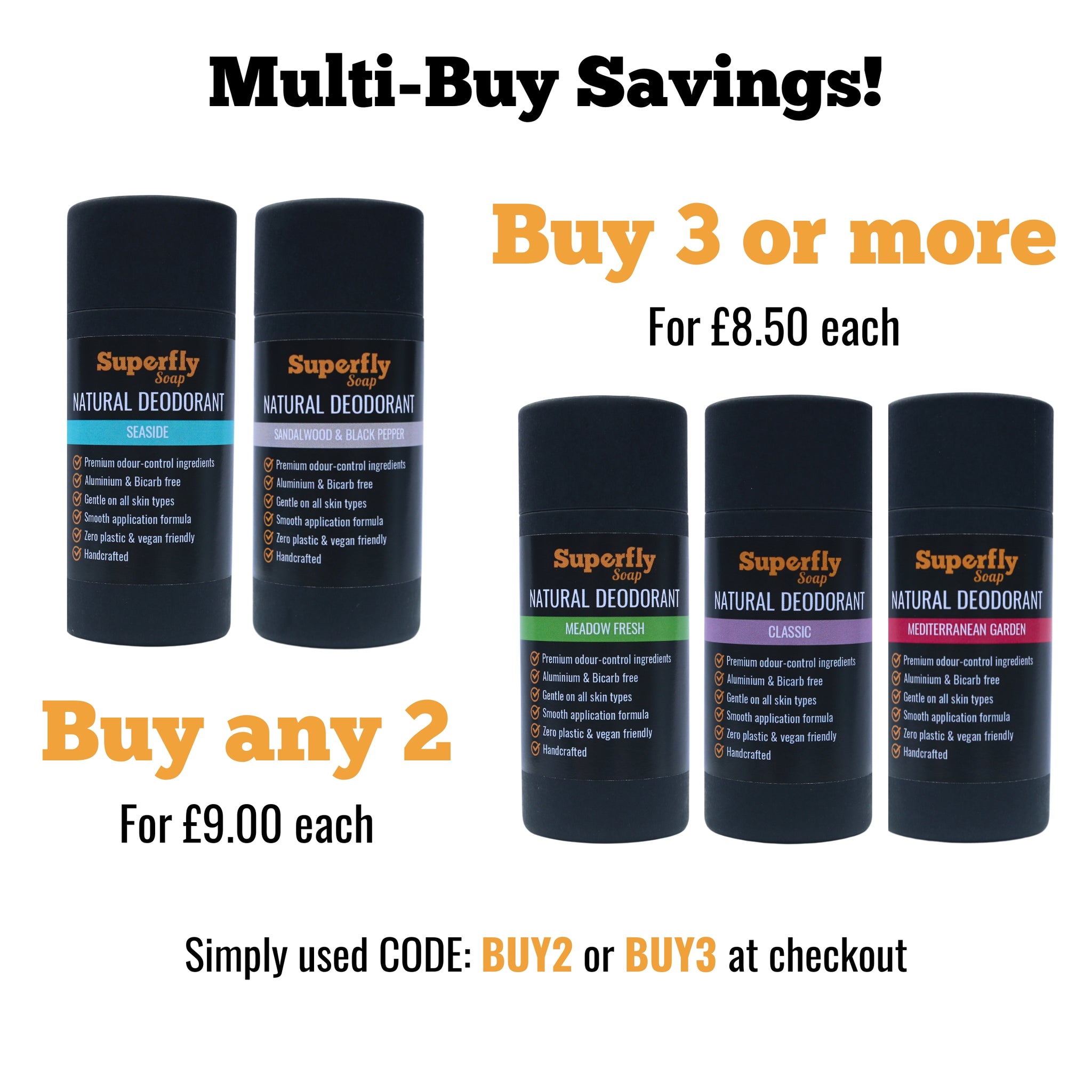 Natural Deodorant - 70ml – Superfly Soap